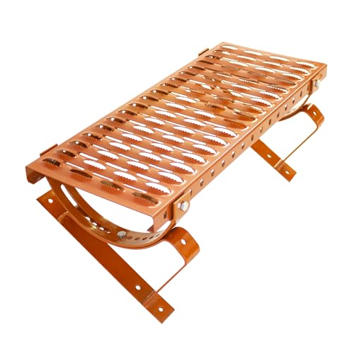Decket Laufrost für Dach & Schornstein, Komplettset Typ U mit Dachtritt, Haltern, Befestigungen & Befestigungsschrauben, Trittfläche zur Bewegung auf dem Dach, Laufgitter, 40 cm Länge, Ziegelrot von DECKET