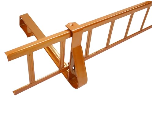 Decket Schneegitter 1,5 m x 155 mm Typ D, Schneeschutz für Dach, Komplettes Set mit 1x 1,5 m Schneefanggitter, 3x Schneefanggitterstützen & 2x Verbindern, Schneefangsystem aus Stahl, Ziegelrot von DECKET