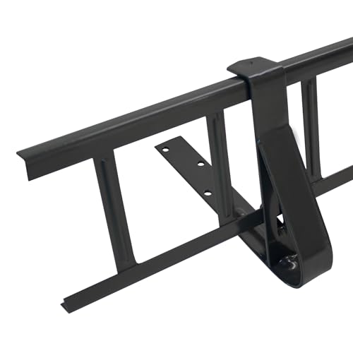 Decket Schneegitter 1,5 m x 155 mm Typ U, Schneeschutz für Flachdach, Komplettes Set mit 1x 1,5 m Schneefanggitter, 2x Schneefanggitterstützen & 2x Verbindern, Schneefangsystem aus Stahl, Schwarz von DECKET