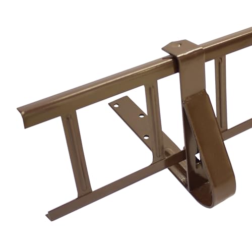 Decket Schneegitter 1,5 m x 155 mm Typ U, Schneeschutz für Flachdach, Komplettes Set mit 1x 1,5 m Schneefanggitter, 3x Schneefanggitterstützen & 2x Verbindern, Schneefangsystem aus Stahl, Braun von DECKET