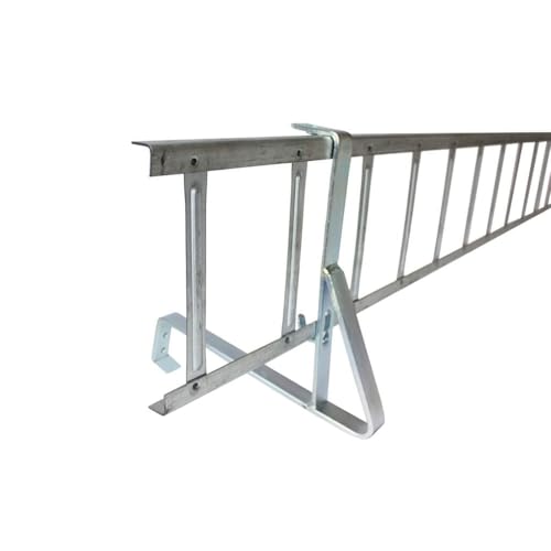 Decket Schneegitter 1,5 m x 200 mm Typ S, Schneeschutz für Dach, Komplettes Set mit 1x1,5 m Schneefanggitter, 2x Schneefanggitterstützen & 2x Verbindern, Schneefangsystem aus Stahl, Feuerverzinkt Decket Schneegitter 1,5 m x 200 mm Typ S, Schneeschutz für Dach, Komplettes Set mit 1x1,5 m Schneefanggitter, 2x Schneefanggitterstützen & 2x Verbindern, Schneefangsystem aus Stahl, Feuerverzinkt von DECKET