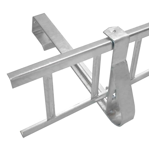 Decket Schneegitter 2,4 m x 200 mm Typ D, Schneeschutz für Dach, Komplettes Set mit 2x 1,2 m Schneefanggittern, 4x Schneefanggitterstützen & 4x Verbindern, Schneefangsystem aus Stahl, Feuerverzinkt von DECKET