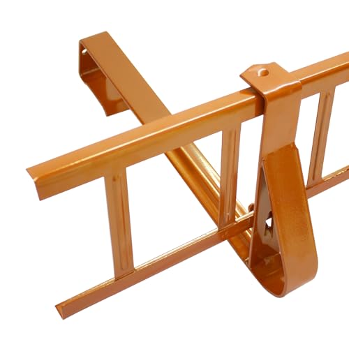 Decket Schneegitter 3,0 m x 155 mm Typ D, Schneeschutz für Dach, Komplettes Set mit 2x 1,5 m Schneefanggittern, 5x Schneefanggitterstützen & 4x Verbindern, Schneefangsystem aus Stahl, Ziegelrot von DECKET
