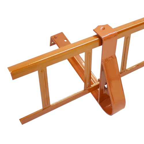 Decket Schneegitter 3,0 m x 155 mm Typ S, Schneeschutz für Dach, Komplettes Set mit 2x1,5 m Schneefanggittern, 5x Schneefanggitterstützen & 4x Verbindern, Schneefangsystem aus Stahl, Ziegelrot von DECKET
