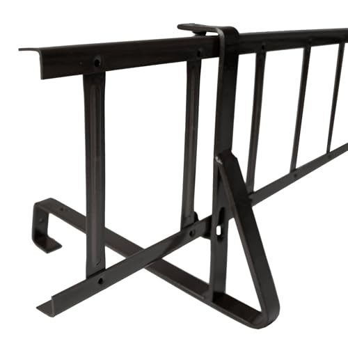 Decket Schneegitter 3,0 m x 200 mm Typ S, Schneeschutz für Dach, Komplettes Set mit 2x1,5 m Schneefanggittern, 4x Schneefanggitterstützen & 4x Verbindern, Schneefangsystem aus Stahl, Schwarz Decket Schneegitter 3,0 m x 200 mm Typ S, Schneeschutz für Dach, Komplettes Set mit 2x1,5 m Schneefanggittern, 4x Schneefanggitterstützen & 4x Verbindern, Schneefangsystem aus Stahl, Schwarz von DECKET