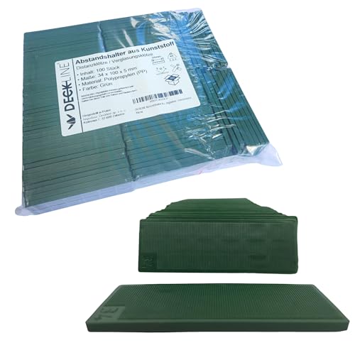 DECKLINE Abstandshalter Kunststoff - 100 Stück - 34 x 100 x 5 mm - Set - Distanzklötze für Fußböden, Fenstern, Türen - Verglasungsklötze - Unterlegplatten - Fensterklötze DECKLINE Abstandshalter Kunststoff - 100 Stück - 34 x 100 x 5 mm - Set - Distanzklötze für Fußböden, Fenstern, Türen - Verglasungsklötze - Unterlegplatten - Fensterklötze von DECKLINE