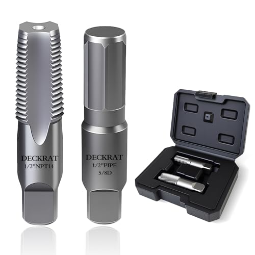 DECKRKAT 1,27 cm NPT-Rohrgewindebohrer und Abzieher Kombi-Set, 2-in-1, robuster Karbonstahl für saubere Gewinde und gebrochene Rohre, mit Koffer, Klempner, Mechaniker, Heimwerker DECKRKAT 1,27 cm NPT-Rohrgewindebohrer und Abzieher Kombi-Set, 2-in-1, robuster Karbonstahl für saubere Gewinde und gebrochene Rohre, mit Koffer, Klempner, Mechaniker, Heimwerker von DECKRKAT