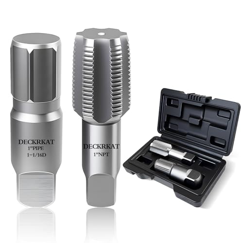 DECKRKAT 2,5 cm NPT-Rohrgewindebohrer & Abzieher Kombi-Set 2-in-1, robuster Karbonstahl für saubere Gewinde und gebrochene Rohrentfernung mit Koffer, Klempner, Mechaniker, Heimwerker DECKRKAT 2,5 cm NPT-Rohrgewindebohrer & Abzieher Kombi-Set 2-in-1, robuster Karbonstahl für saubere Gewinde und gebrochene Rohrentfernung mit Koffer, Klempner, Mechaniker, Heimwerker von DECKRKAT