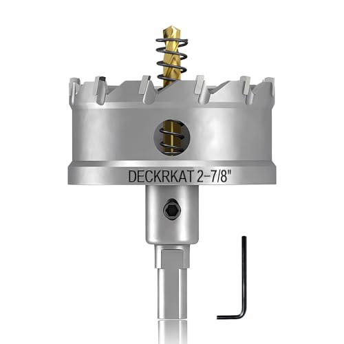 DECKRKAT TCT-Lochsägen für Hartmetall, robust, 73 mm, Wolframkarbid-Lochschneider-Set mit federbelasteten Zentrierbohrern für Edelstahl, Metall, Eisen und Kunststoff, 73 mm DECKRKAT TCT-Lochsägen für Hartmetall, robust, 73 mm, Wolframkarbid-Lochschneider-Set mit federbelasteten Zentrierbohrern für Edelstahl, Metall, Eisen und Kunststoff, 73 mm von DECKRKAT