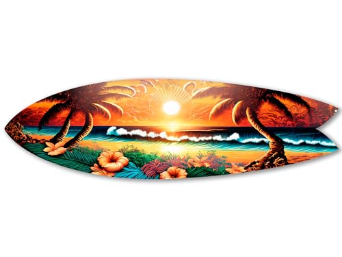 DECLINA, Surfbrett Deko Wanddeko Surf Deko Alu Dibond Deko Surfbrett Hawaiisch Landschaft 4 100x30 cm DECLINA, Surfbrett Deko Wanddeko Surf Deko Alu Dibond Deko Surfbrett Hawaiisch Landschaft 4 100x30 cm von DECLINA