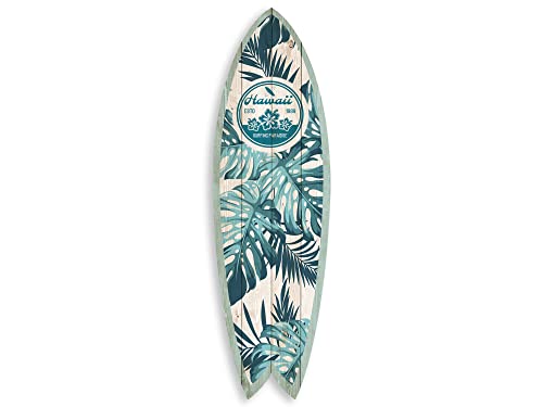 DECLINA, Wanddekoration, Surfbrett, Surfbrett, Alu-Druck, Surfbrett, Surfing, Paradise, 100 x 30 cm von DECLINA