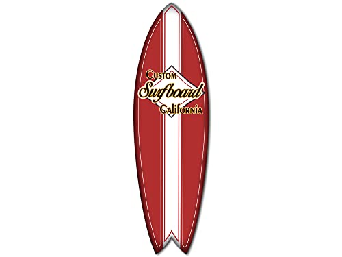 DECLINA Dekoratives Surfbrett, Custom Surfboard, dekoratives Surfbrett, Alu-Dibond-Druck, Wanddekoration, 100 x 30 cm von DECLINA