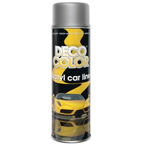 Deco Color 1 Stück ACRYL CAR LINE SILBER GLANZ RAL 9006 in 500ml - Lackspray für z.B. KFZ, Auto, Motorrad, Alufelgen, Stahlfelgen uvm. (1 Dose 500ml Silber GLANZ) von Deco Color