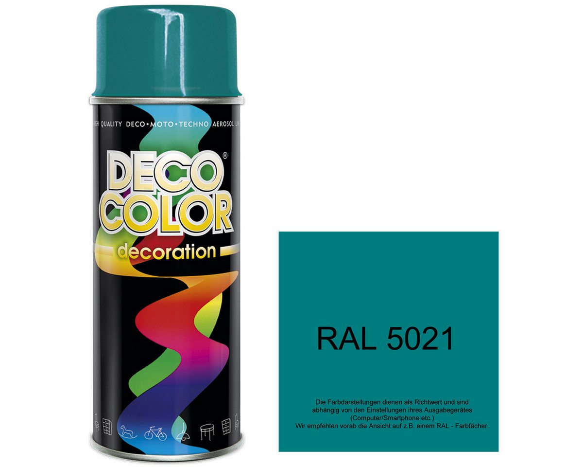 DECO COLOR Sprühlack Lackspray GLANZ nach RAL 400ml Farbe frei wählbar von DECO COLOR