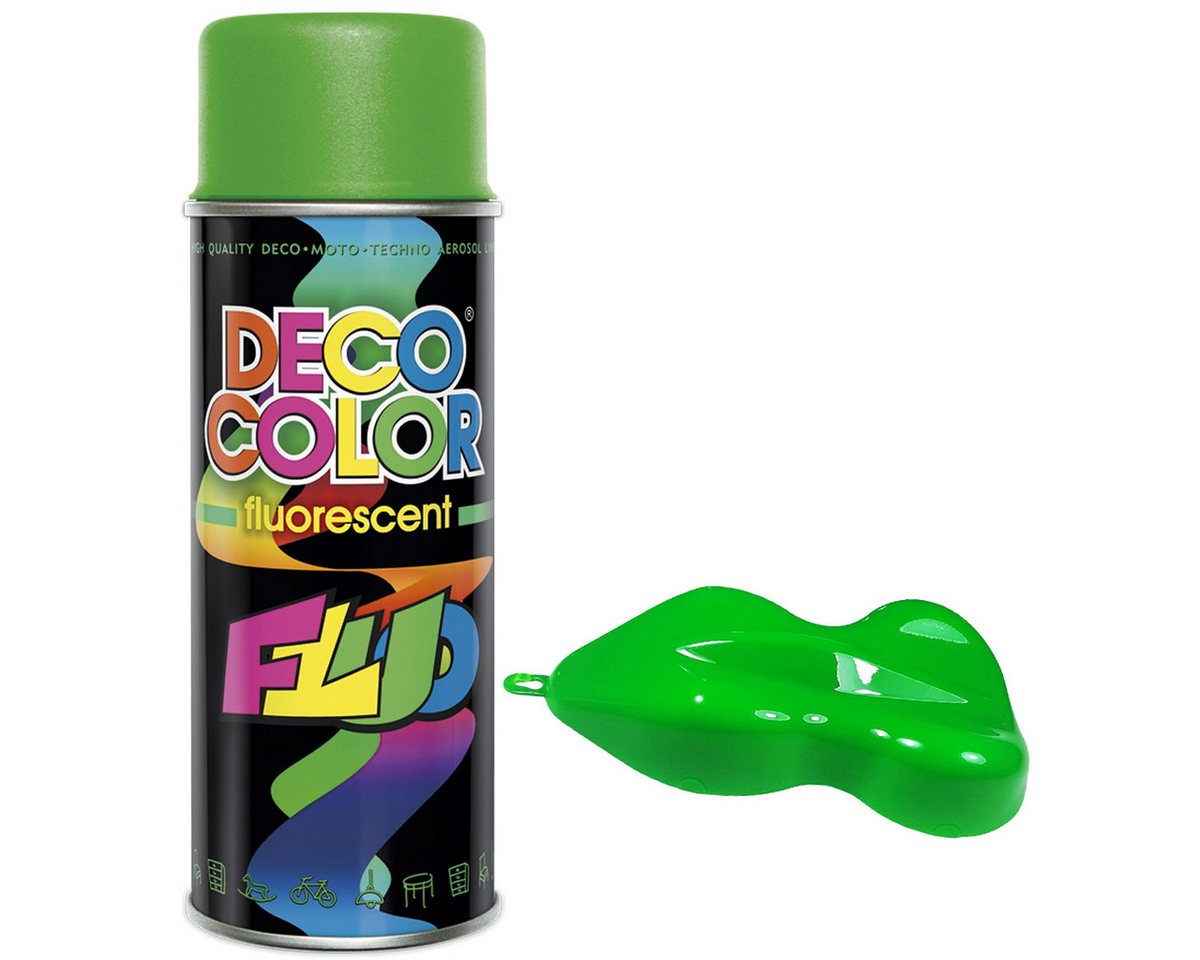 DECO COLOR Sprühlack Neon Lackspray 400ml Farbe frei wählbar von DECO COLOR