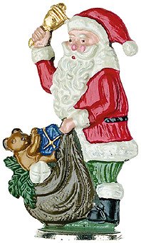 Zinnfigur Weihnachtsmann mit Sack (zum Stellen) von DECO DIRECT
