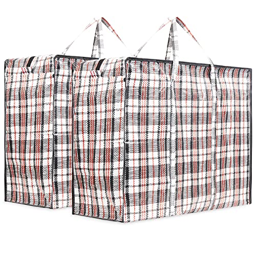 DECO EXPRESS Storage Bag, Jumbo Travel Organizer Tasche mit stabilem Reißverschluss und Griffen, große Garment Bag, vielseitige Klamotten aufbewahrung Tasche, 76 x 59 x 24 cm, 2er-Pack von DECO EXPRESS