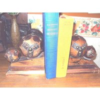 In Den 1960Er Jahren Handgefertigte Buchstützen Aus Holz von DECOETCOLLECTION