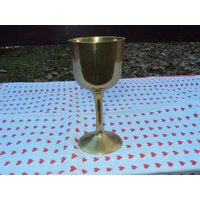 Kleines Stielglas Aus Reinem Messing Den 1950Er Jahren von DECOETCOLLECTION