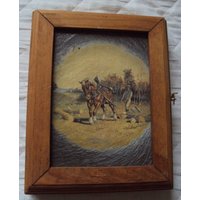 Schlüsselkasten Aus Holz Mit Bemaltem Schiefer Den 1970Er Jahren von DECOETCOLLECTION