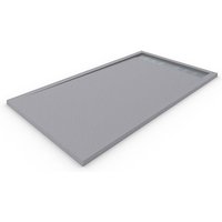 Decohor - Duschtasse aus Harz mit Rahmen quarz premium - Ventil und Geschenkgitter - Grau Zement Ral. 7037 70X110CM von DECOHOR