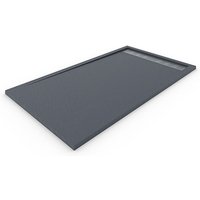 Duschtasse aus Harz mit Rahmen quarz premium - Ventil und Geschenkgitter - Graphit Ral. 7015 80X150CM von DECOHOR