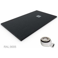 QUARZ Duschtasse aus extraflachem Harz, Ventil und Geschenkgitter, Schwarz Ral. 9005 90X110CM QUARZ Duschtasse aus extraflachem Harz, Ventil und Geschenkgitter, Schwarz Ral. 9005 90X110CM von DECOHOR