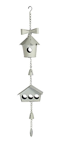 DECOLINE Deko Hänger Metall Vogelhaus cremeweiß, schwarz von DECOLINE