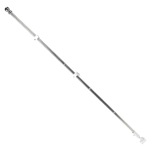 DECOMELODY 1 Satz Fahnenmast Basisset Fahnenmaststock Pole Camping-fahnenmast Mit Erdspieß Fahnenmasten Stangen Rostfreie Fahnenstange Hängender Fahnenmast Silber Silver Rostfreier Stahl von DECOMELODY
