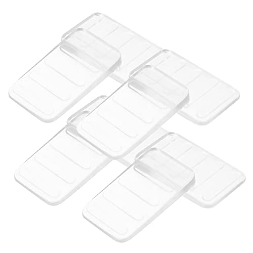 DECOMELODY 1 Satz Toiletteneinlagen Aus Kunststoff Block Möbel Tische Esstisch Ausgleichsscheiben Und Keile Zum Nivellieren Klare Toilettenscheiben Kunststoffkeile PVC Transparent 8 Stück von DECOMELODY