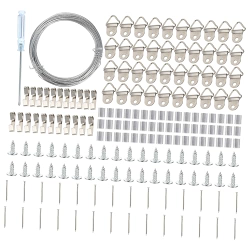 DECOMELODY 1 Schachtel Multifunktionales Bildaufhängeset mit Robusten Haken und Drahtseil für Wandmontage Einfache Anwendung für Kleine Bilderrahmen und Dekorationen im Zuhause Büro DECOMELODY 1 Schachtel Multifunktionales Bildaufhängeset mit Robusten Haken und Drahtseil für Wandmontage Einfache Anwendung für Kleine Bilderrahmen und Dekorationen im Zuhause Büro von DECOMELODY