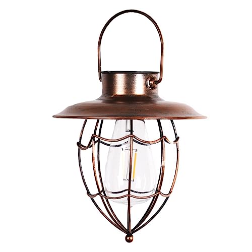 DECOMELODY 1 Stück Solar Hängeleuchte Eisen Vintage Gartenlampe für Außenbereiche Wetterfest und Energieeffizient für Terrassen und Dekorative Solarlampe für Stimmungsvolle Beleuchtung von DECOMELODY