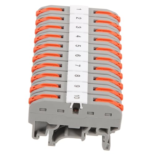 DECOMELODY 10 Sätze Din schienen Reihenklemmen mit Messingkontakt und Nylongehäuse Langlebige Elektrische Schraubklemmen für Flexible und Massive Kupferdrähte Einfache Montage Einsetzbar DECOMELODY 10 Sätze Din schienen Reihenklemmen mit Messingkontakt und Nylongehäuse Langlebige Elektrische Schraubklemmen für Flexible und Massive Kupferdrähte Einfache Montage Einsetzbar von DECOMELODY