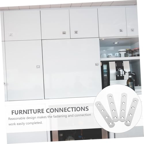DECOMELODY 10 Sätze Teiliges Edelstahl Flachwinkelverbinder mit Schrauben Rostfrei Stabile Möbelbefestigung Flache Reparaturplatten für Schränke Tische DIY metallverbinder Möbelhalterung von DECOMELODY