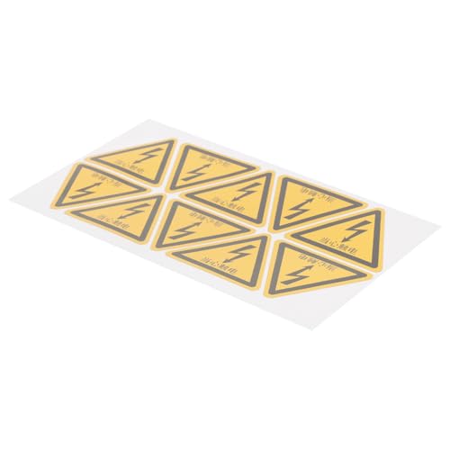 DECOMELODY 10 Stk Teiliges Selbstklebendes Warnschild Elektrischer Schlag Gefahrenschild Wasserfest Dreieckige Haftetiketten für Fabriken Büros Schulen Sicherheitswarnhinweise von DECOMELODY