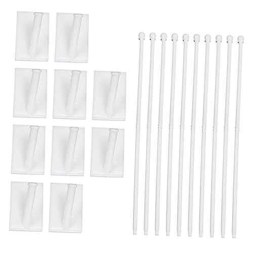 DECOMELODY 10 Stück Auto Fensterfahnenmast Teiliges Tragbarer Fahnenhalter mit Saugnäpfen für Außenbereich Dekorativer Fahnenmast für Robust und Langlebig für Feiertage und Gartenfestivals von DECOMELODY