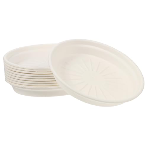 DECOMELODY 10 Stück Blumentopf Tablett Abnehmbarer Pflanzenständer Untersetzer Für Den Innenbereich Topfuntersetzer Aus Terrakotta Drainagetablett Ständer Basistöpfe Pflanzgefäß von DECOMELODY