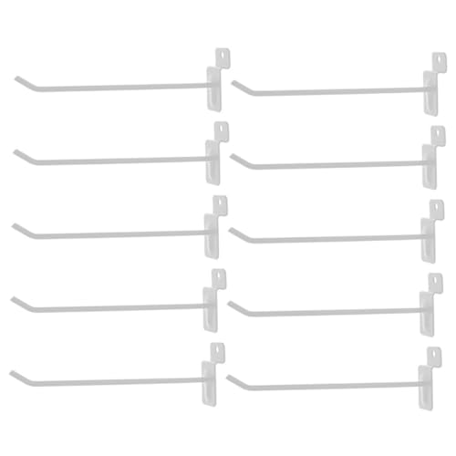 DECOMELODY 10 Stück Pegboard Haken Wandhaken für Supermarktregale Halterung für Werkzeuge und Display Artikel Installieren und Elegant im Design von DECOMELODY