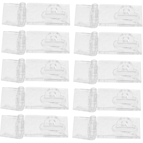 DECOMELODY 10 Stück Teiliges Acryl Schloss Klarer Schmuckbox Verschluss Kleine Haspe ohne Bohren Selbstklebend Verschleißfest Einfache Montage für Schmuck und Aufbewahrungsboxen von DECOMELODY