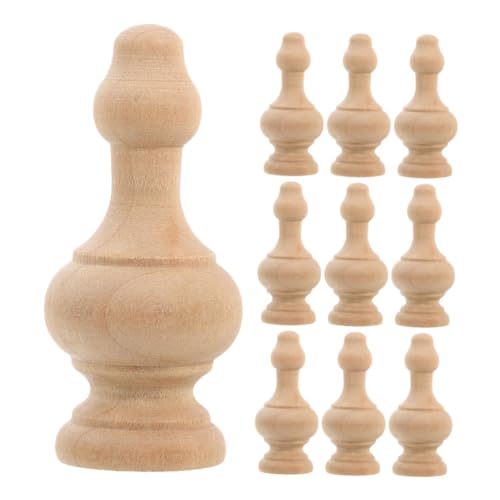 DECOMELODY 10 Stück Teiliges Baluster Spindeln mit Römischem Säulenkopf Unlackierte Holzpfosten für Treppen Möbelrestaurierung und DIY Dekoration Einfach zu Montieren Langlebig und Vielseitig von DECOMELODY