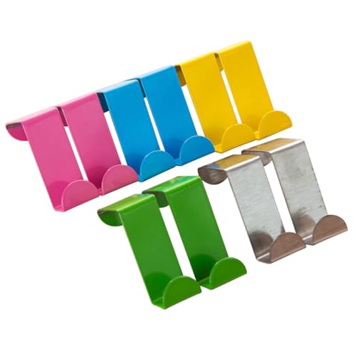 DECOMELODY 10 Stück Teiliges Edelstahl Türhaken Mehrfarbige Garderobenhaken zum Einhängen Multifunktionale Kleider und Schlüsselhalter Platzsparend für Badezimmer Küche Büro und Zuhause ohne DECOMELODY 10 Stück Teiliges Edelstahl Türhaken Mehrfarbige Garderobenhaken zum Einhängen Multifunktionale Kleider und Schlüsselhalter Platzsparend für Badezimmer Küche Büro und Zuhause ohne von DECOMELODY