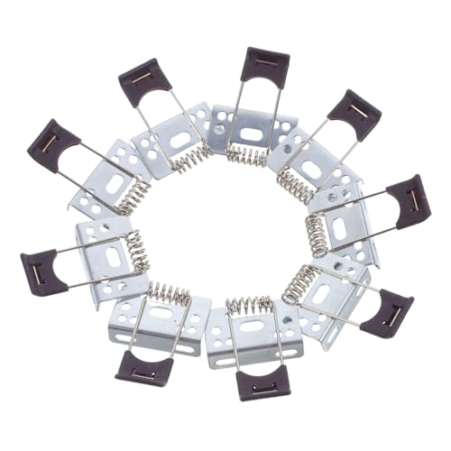 DECOMELODY 10 Stück Teiliges Federspannclips aus Robustem Eisen für Einbaustrahler Schnelle Montage Stilvolle Einbauleuchtenbefestigung Geeignet für Deckenleuchte und LED panellampen von DECOMELODY