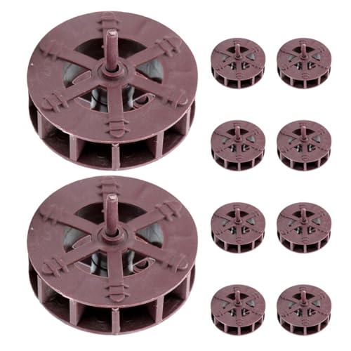 DECOMELODY 10 Stück Teiliges Künstliche Rotierende Wasserräder für Gartenteich und Aquarium Dekorative Micro landschaftsaccessoires in Braun als Outdoor Indoor deko Vielseitig Kombinierbar von DECOMELODY