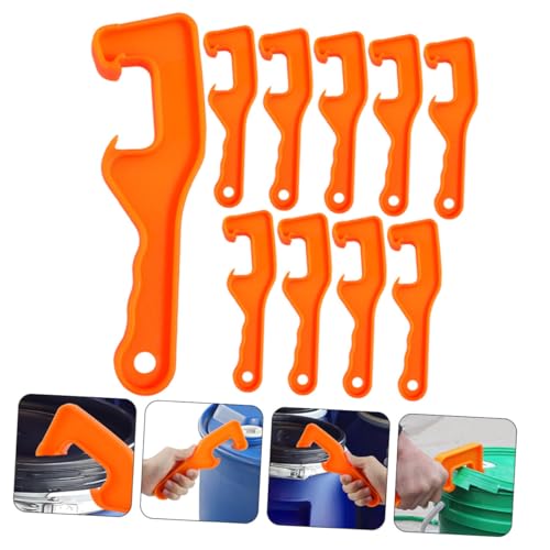 DECOMELODY 10 Stück Teiliges Kunststoff eimer deckelöffner mit Robustem Haken Wiederverwendbar Platzsparend durch Aufhängeöse für Gallonen farbbehälter Handliches Öffnungswerkzeug für Eimer von DECOMELODY