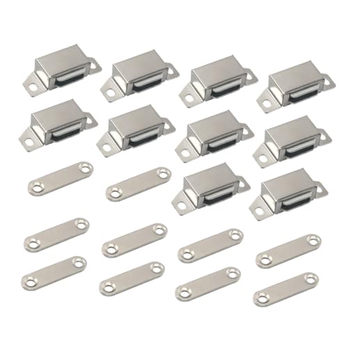 DECOMELODY 10 Stück Teiliges Magnetverschluss Edelstahl für Schranktüren Starker Magnetschnäpper für Schränke und Kleiderschränke Rostfrei Vielseitig Einsetzbar Einfache Montage von DECOMELODY