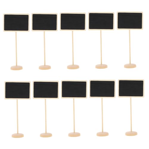 DECOMELODY 10 Stück Teiliges Mini Schiefertafeln aus Holz Multifunktionale Pflanzendekoration Beschreibbare Garten Schilder Praktische Message Boards für Topfpflanzen und DIY Deko von DECOMELODY