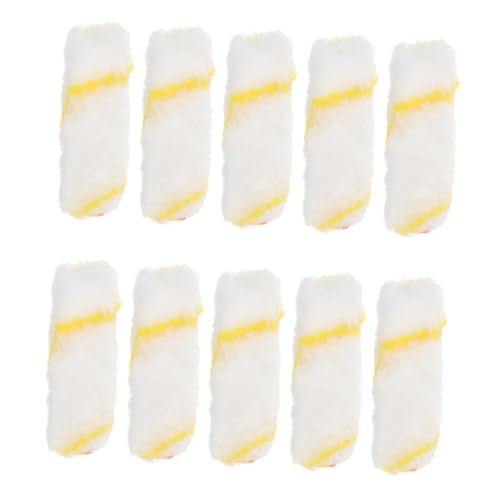 DECOMELODY 10 Stück Teiliges Roller Polyester ohne Griff Starke Verbindung Geeignet für Wand Tür Möbelanstrich Kompatibel mit Wasser Ölfarben Einfache Montage Malerwerkzeug von DECOMELODY