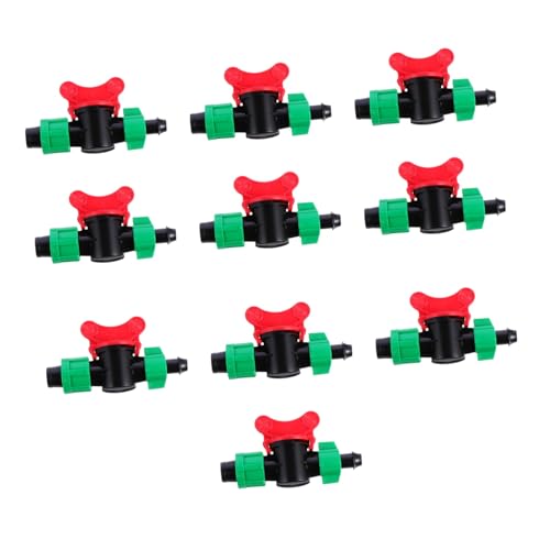 DECOMELODY 10 Stück Teiliges Tropfbewässerungs Ventil mit Doppeltem Verriegelungsmechanismus Langlebiges Bewässerungsventil für Garten Landwirtschaftliche Bewässerung Kompatibel mit PE und von DECOMELODY