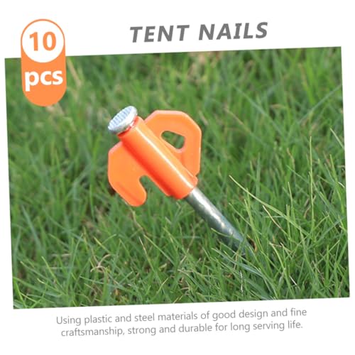 DECOMELODY 10 Stück Teiliges Windfeste Zeltheringe aus Robustem Stahl Lang Orangefarbene Camping Erdnägel für Harte Böden Leicht Langlebig und Einfach zu Transportieren als Zeltbefestigung DECOMELODY 10 Stück Teiliges Windfeste Zeltheringe aus Robustem Stahl Lang Orangefarbene Camping Erdnägel für Harte Böden Leicht Langlebig und Einfach zu Transportieren als Zeltbefestigung von DECOMELODY