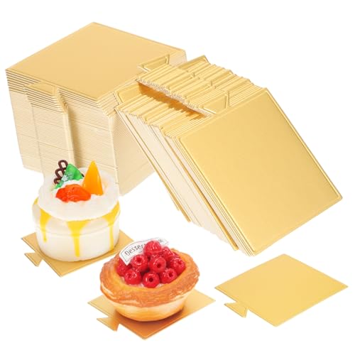 DECOMELODY 100 Blatt Mini Kuchenunterlagen Eckig Cake Board aus Lebensmittelechtem Karton Stabile Tortenteller für Geburtstag Dessert Party Cake Display Bases DECOMELODY 100 Blatt Mini Kuchenunterlagen Eckig Cake Board aus Lebensmittelechtem Karton Stabile Tortenteller für Geburtstag Dessert Party Cake Display Bases von DECOMELODY